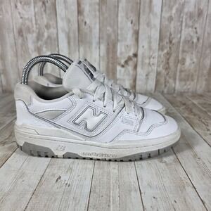 New Balance 550 Sneakers Youth Size 4Y‎ White Gray Athletic Shoes Low Top
